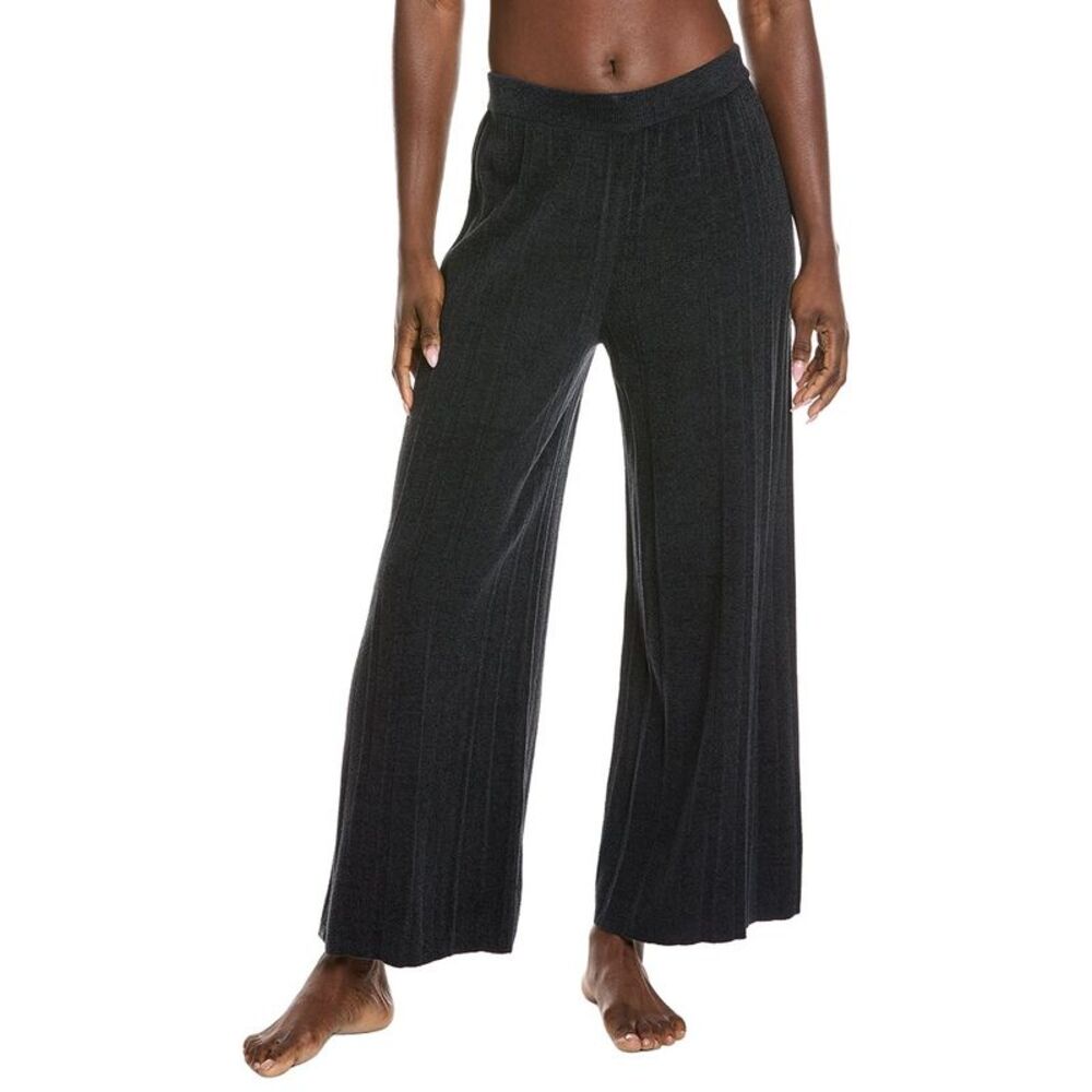 Wide Leg Lounge Pants - Black